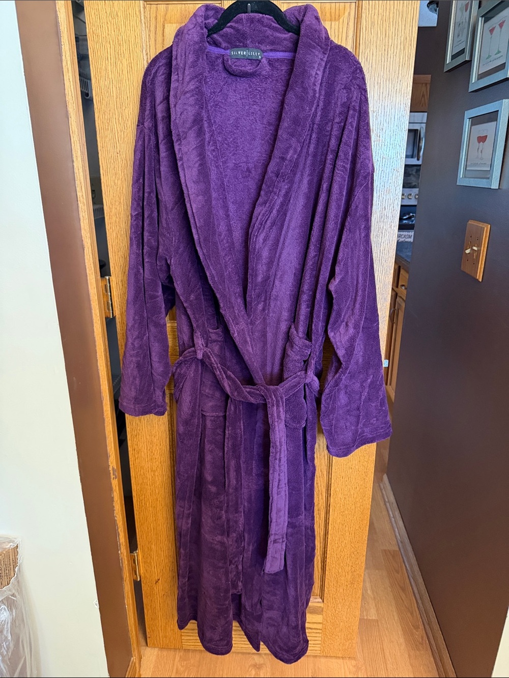 Silver Lilly 2XL/3XL Cozy Plush Purple Robe NWOT